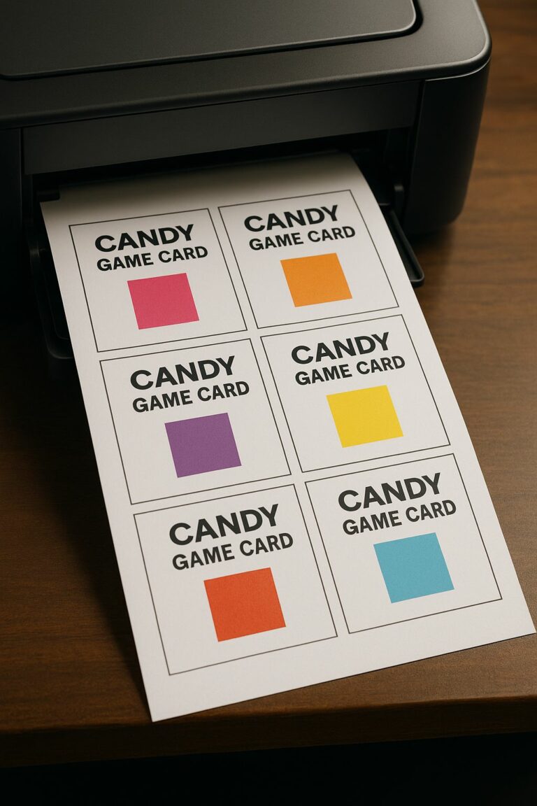 Printable Candy Land Cards